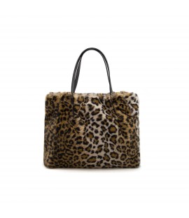 Handtasche aus Pelz und...