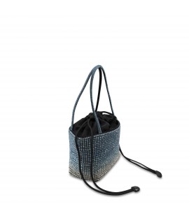 Bucket Bag mit Strasssteinen