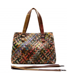 Sac patchwork multicolore...
