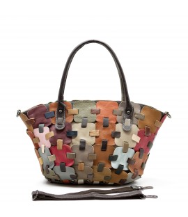 Bolso patchwork multicolor...