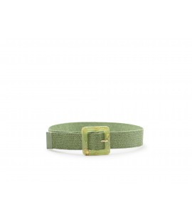 Stretchy raffia belt 