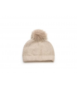 Casquette unie avec pompon...