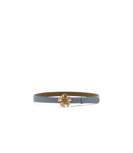 Leatherette belt with metal...