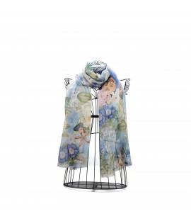 Patterned scarf 100% Tencel