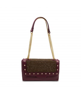 Borsa a tracolla con strass 