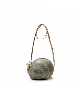 Shoulder bag with snail...