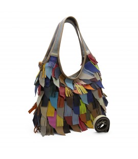 Shoulder bag with colorful...