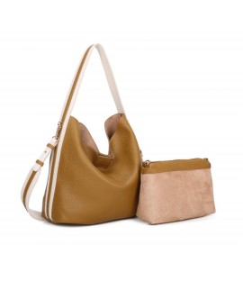Leatherette soft shoulder...