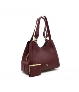Contoured shoulder bag with...