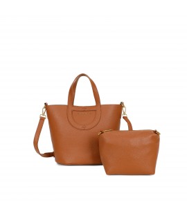 Coveri Kunstleder-Eimertasche 