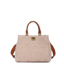 Sac à main en tissu matelassé