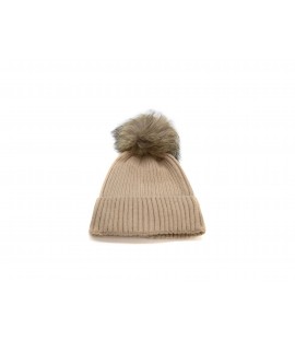 Gorro de canalé liso con...
