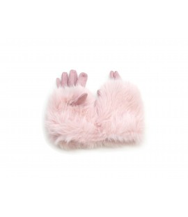 Solid-color gloves with...