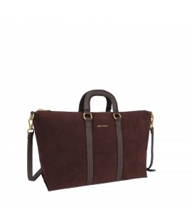 LARGE SUEDE-LOOK BAG...