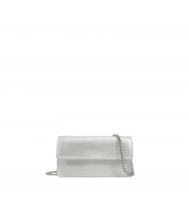 Rigid leatherette clutch bag