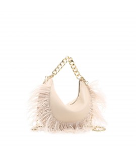 Bolso hobo con plumas...